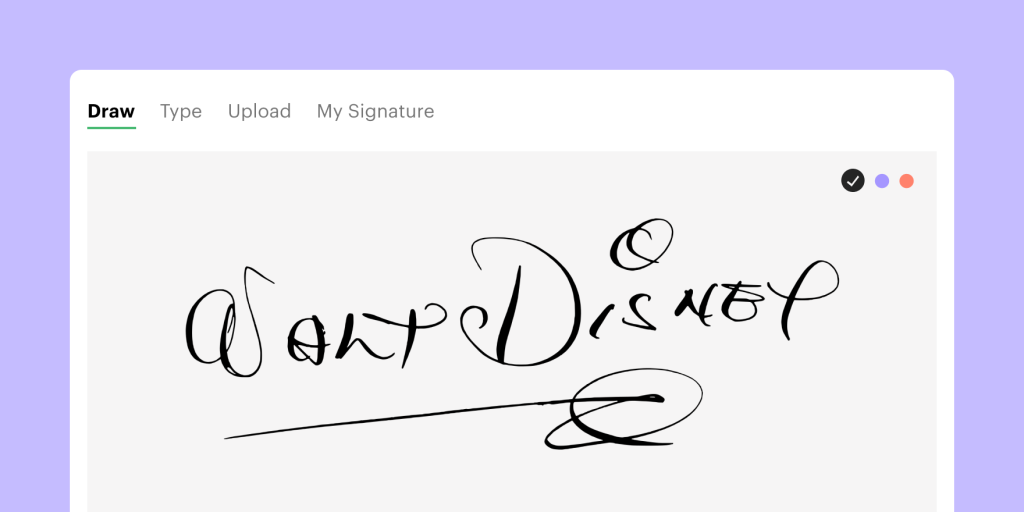 Walt Disney signature