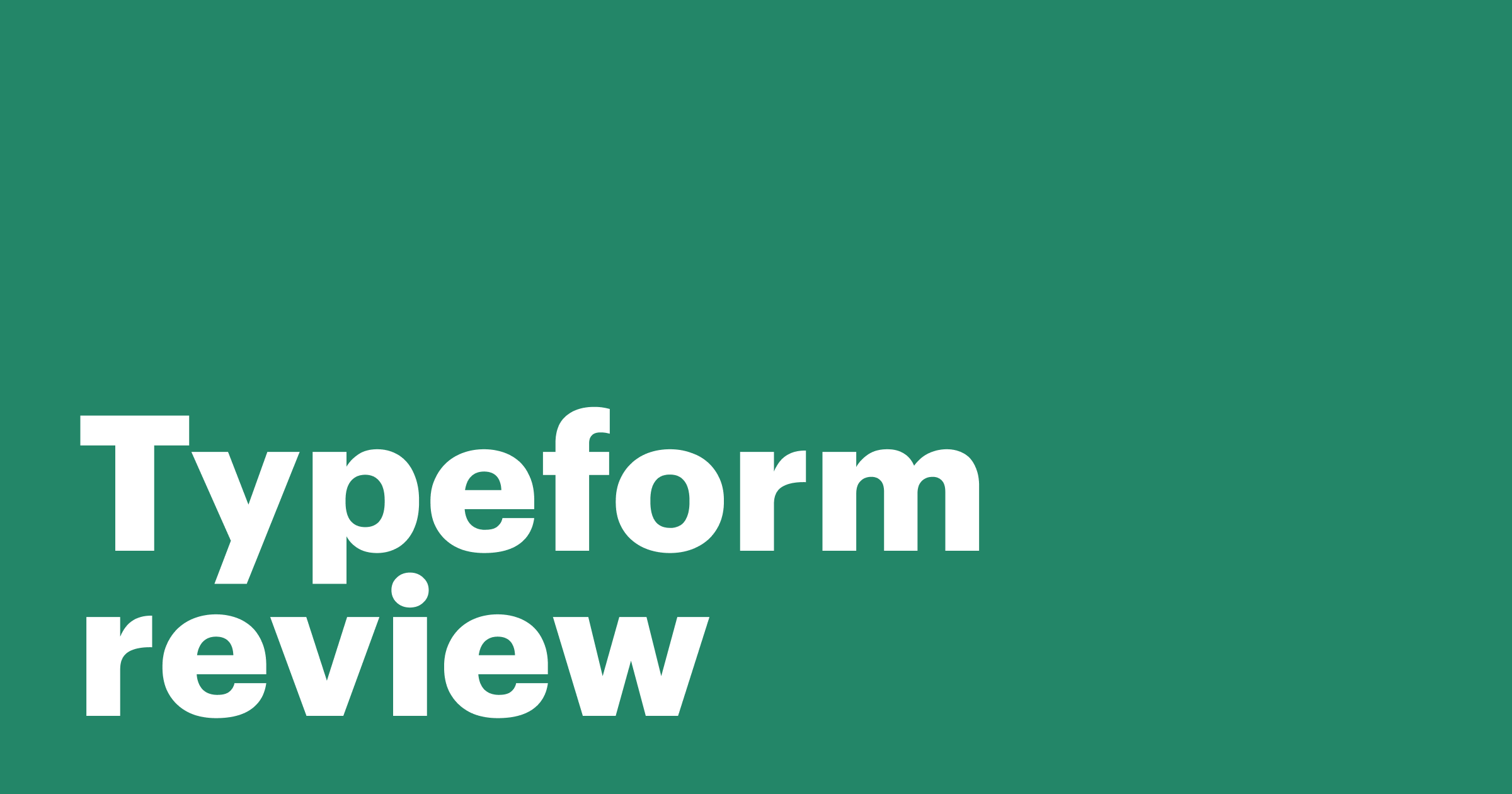 Typeform review