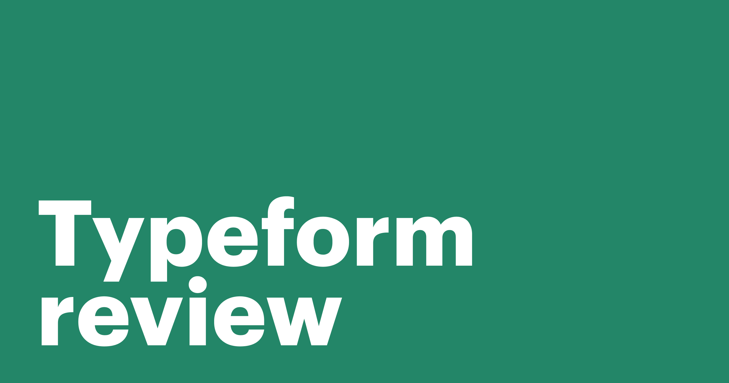 Typeform Software - 2023 Reviews, Pricing & Demo