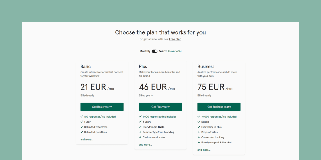 Typeform 2023 Pricing, Features, Reviews & Alternatives