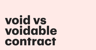 Differentiating between a void vs. voidable contract