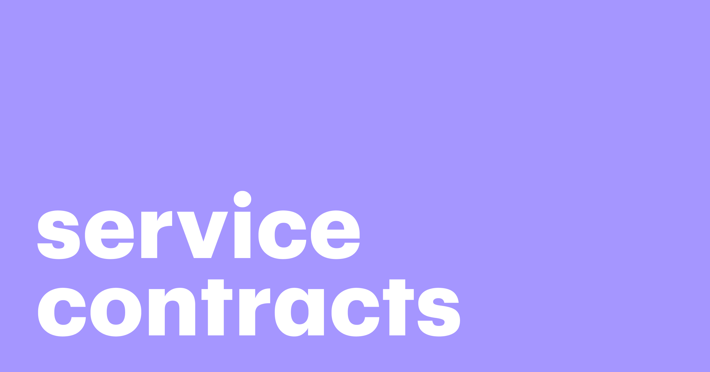 What Is A Service Contract