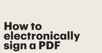How to electronically sign a PDF