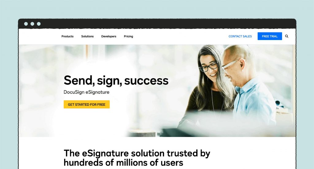 docusign main page