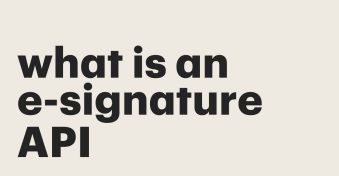 What is an E-signature API?