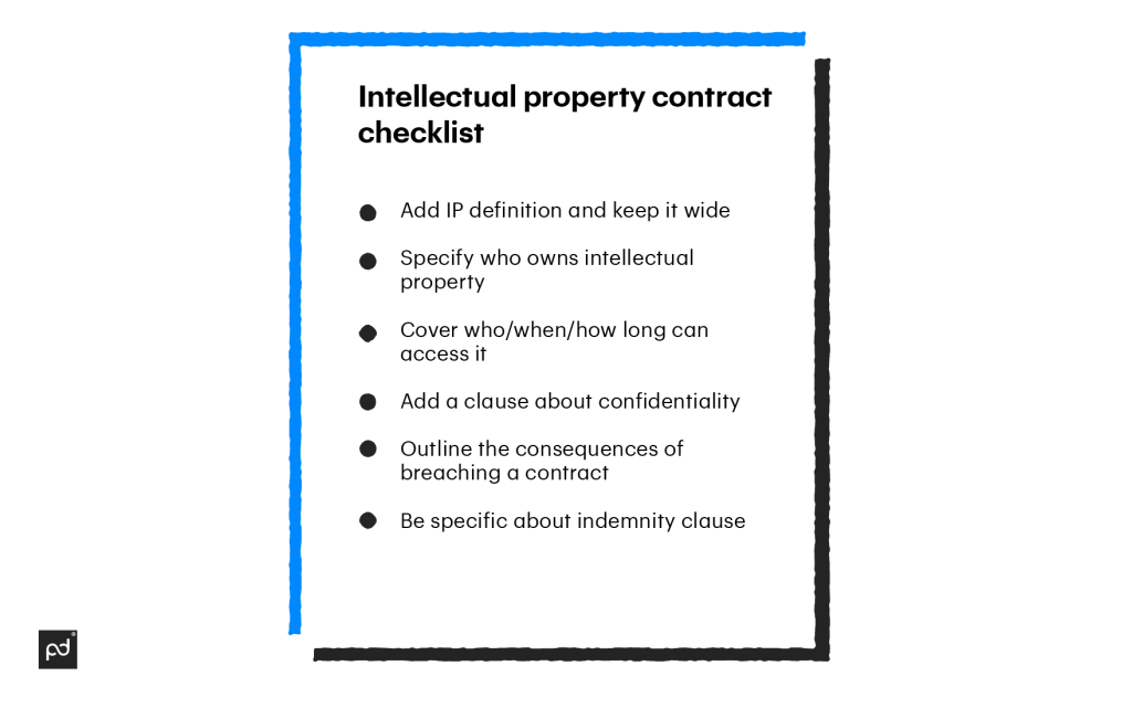 intellectual property contracts checkist