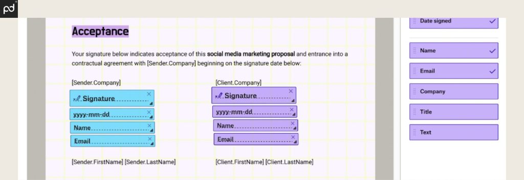 An image of the DocSend e-signing interface.