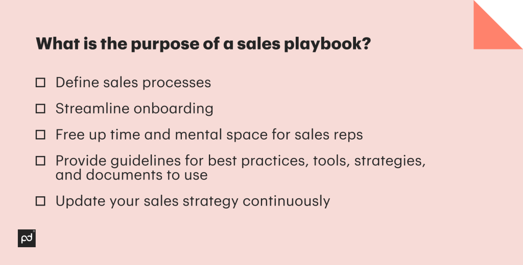What is the purpose of a sales playbook?