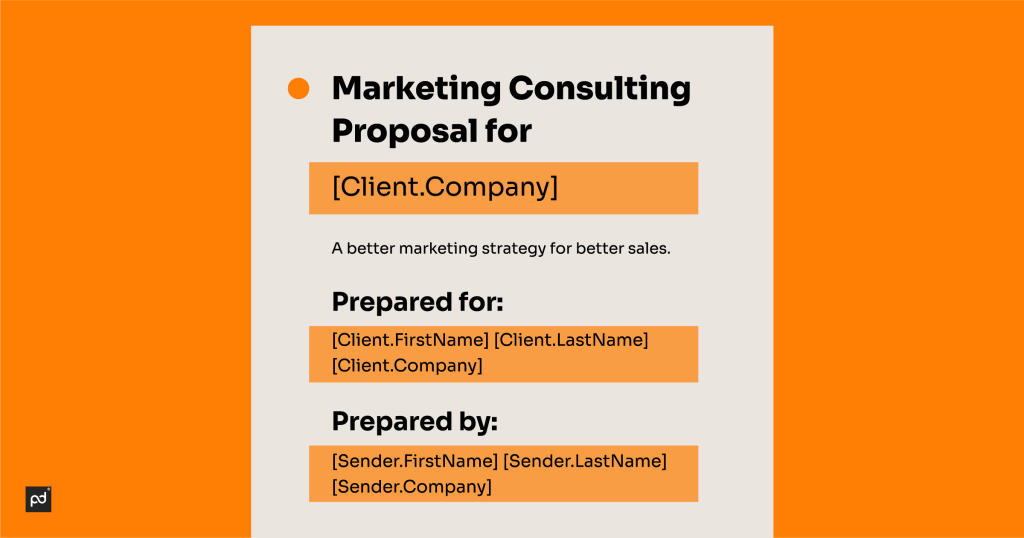 Marketing proposals cover