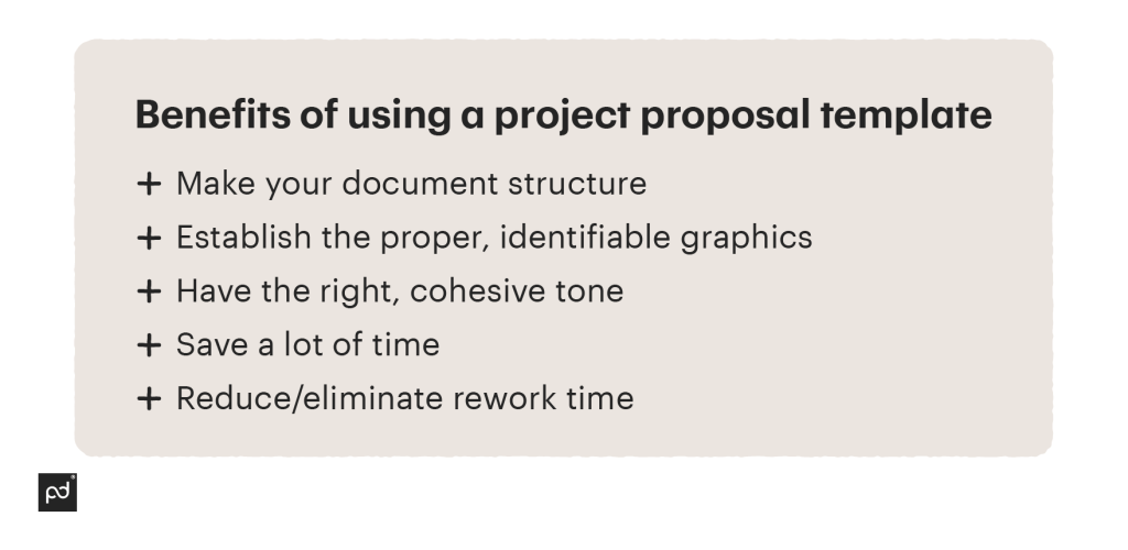 benefits of using a project proposal template