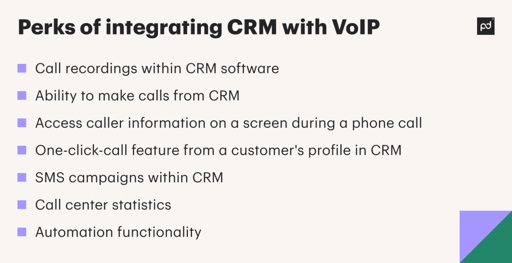 perks of integrating CRM VoIP