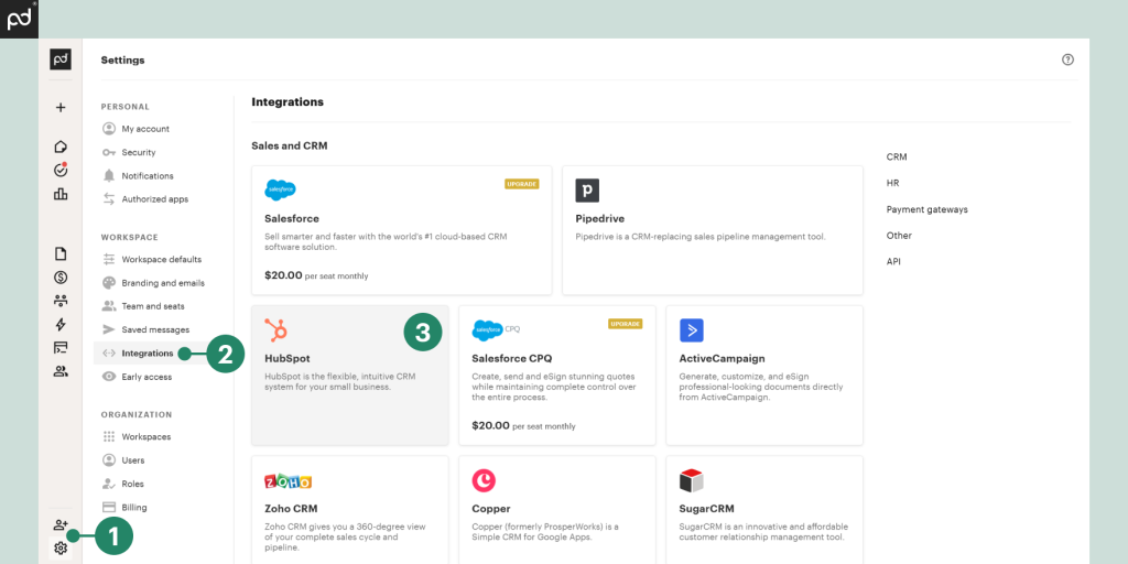 pandadoc integrations