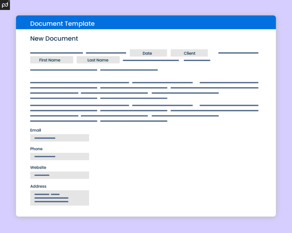 Image of Clio’s new document template