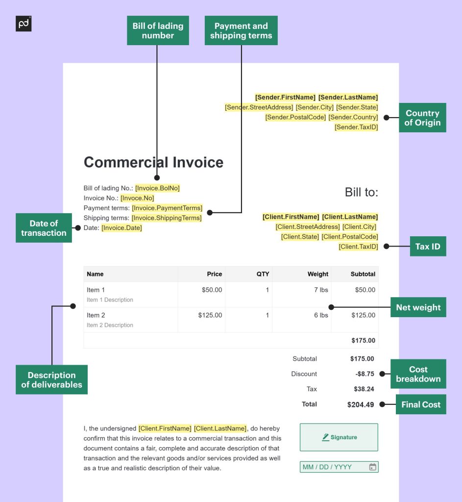 Proforma invoice vs commercial invoice