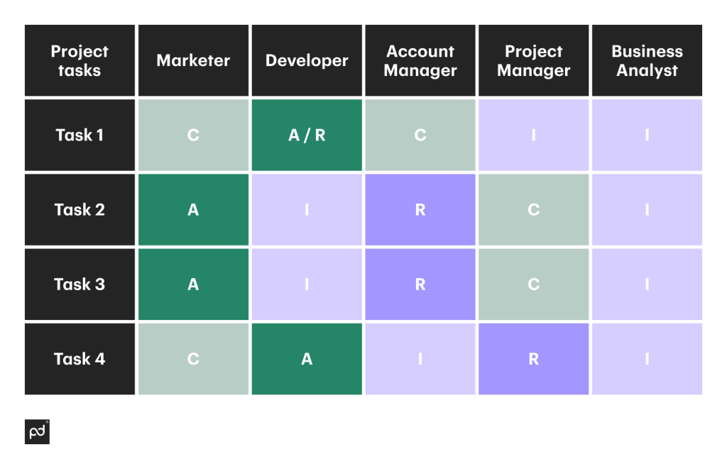 RACI chart example