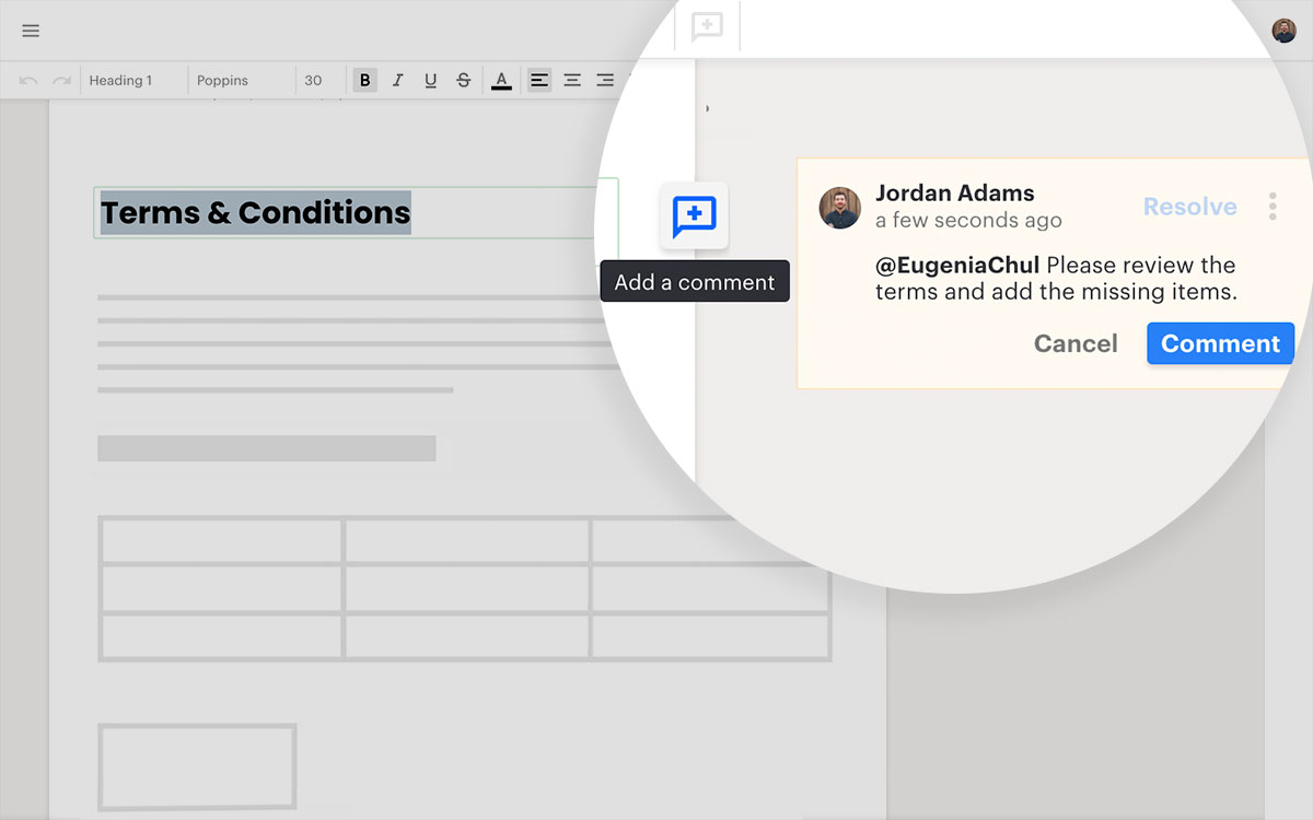 Inline comments are here to make collaboration easy