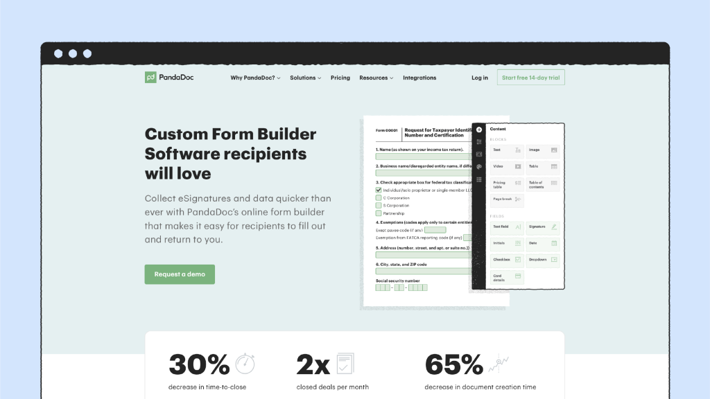 PandaDoc Forms product