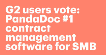 G2 users vote PandaDoc #1 contract management software for SMB