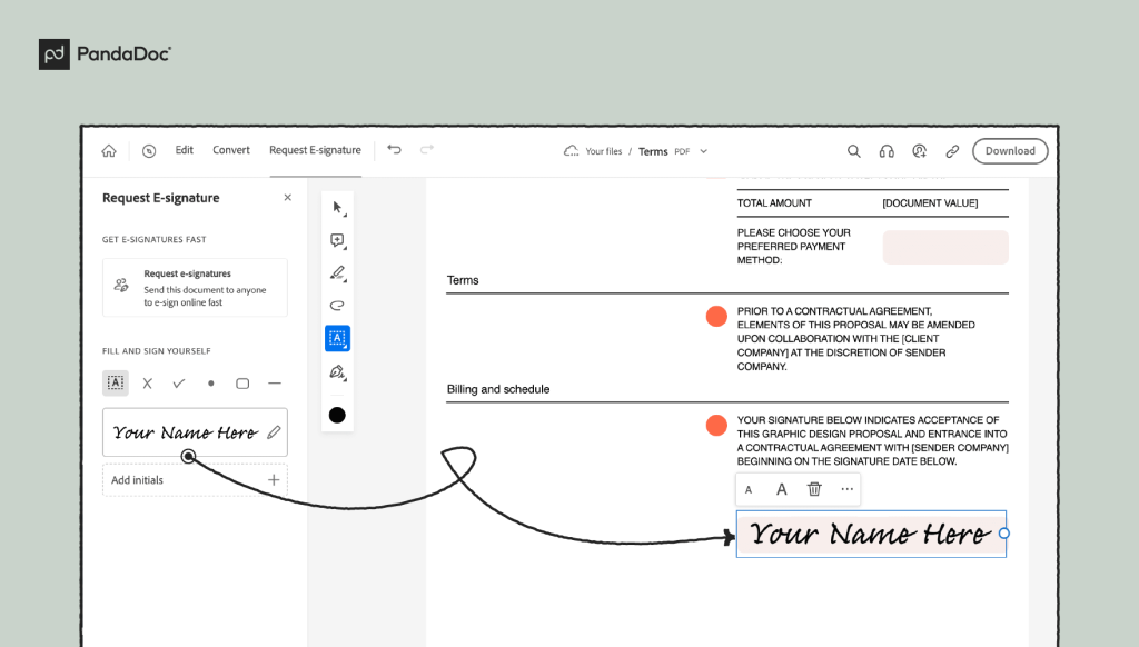 How to e-sign a document