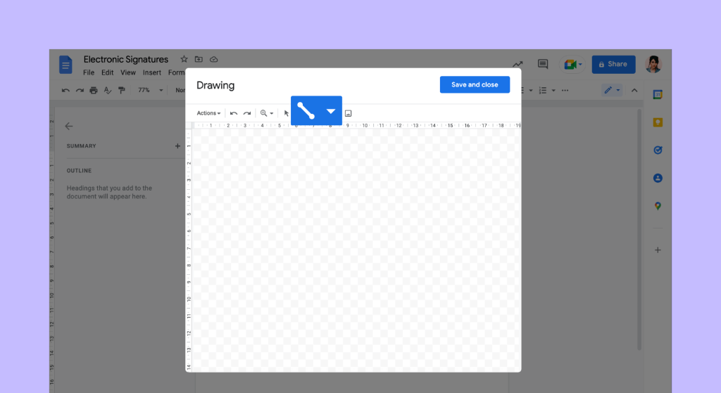 Google Workspace draw tool