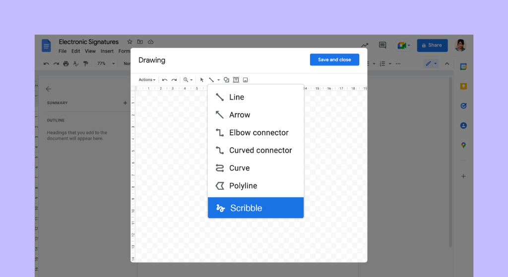 Google Workspace draw tool