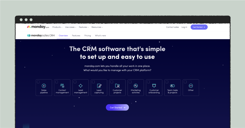 Monday.com CRM screenshot