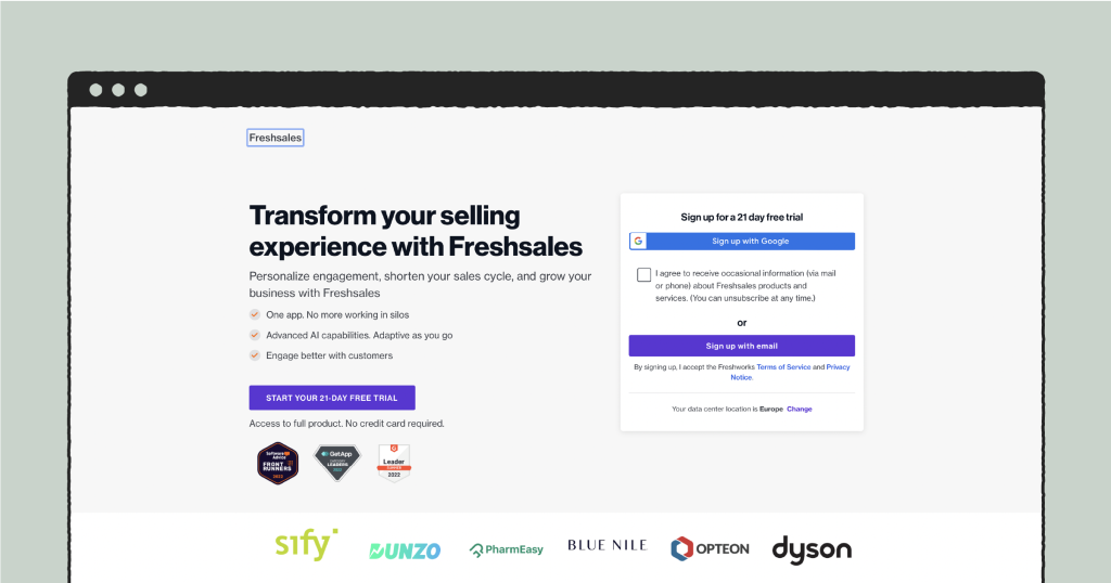 Freshsales from Freshworks screenshot