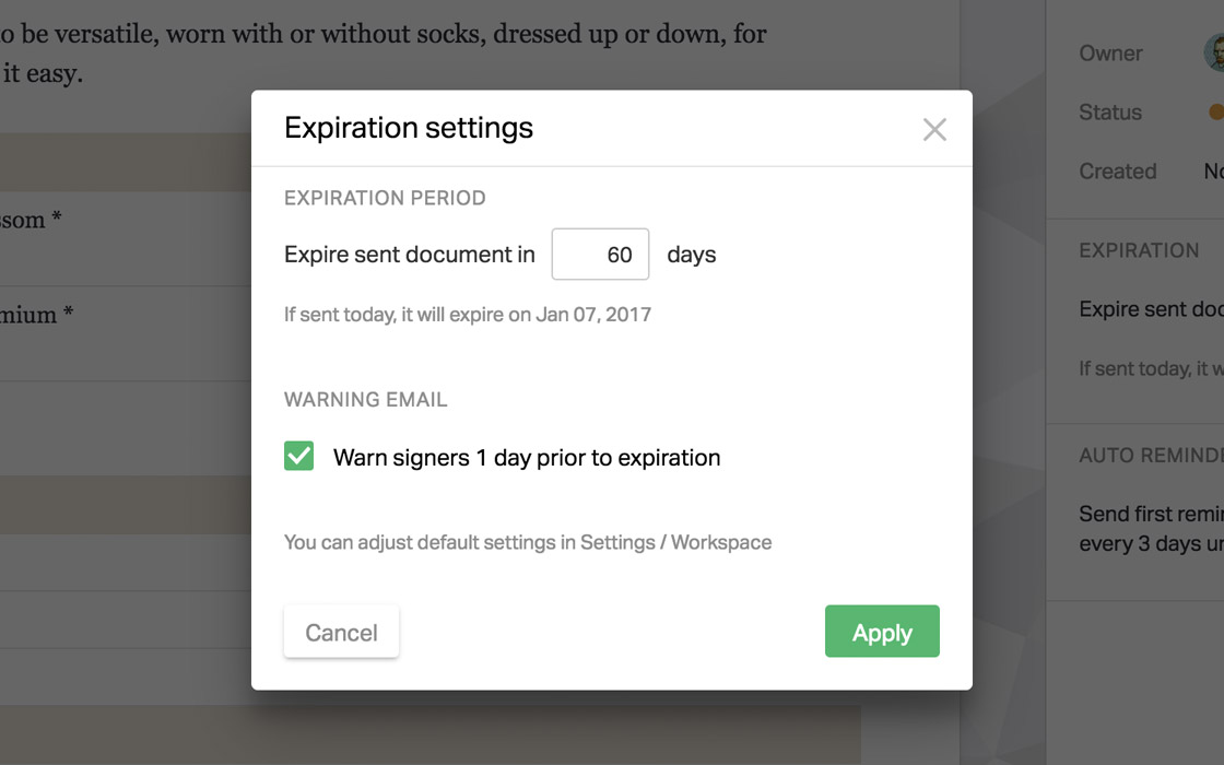 Document expiration, auto reminders, ability to restore blocks and more!