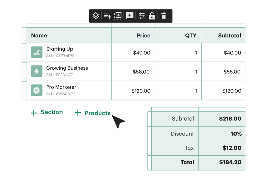 Smart Con X Pricing Table Step 2 Add Products To Your Pricing Table