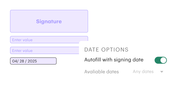 Signing Date Autofill