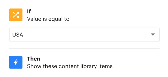 If then conditional smart content logic interface