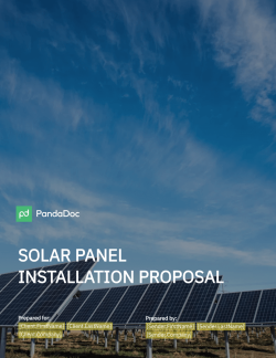 Solar Panel Installation Proposal Template