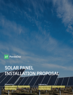 Solar Panel Installation Proposal Template - PandaDoc