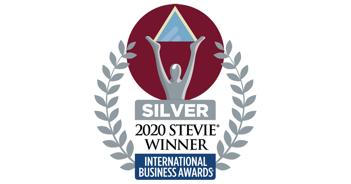 This image has an empty alt attribute; its file name is stevie-award.jpg