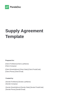 Supply Agreement Template