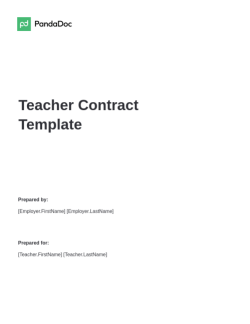 Teacher Contract