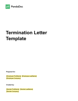 Termination Letter Template