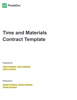 Time and Materials Contract Template