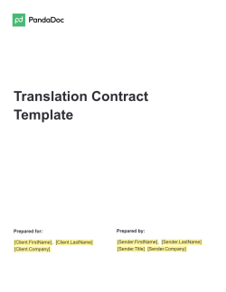 Translation Contract Template