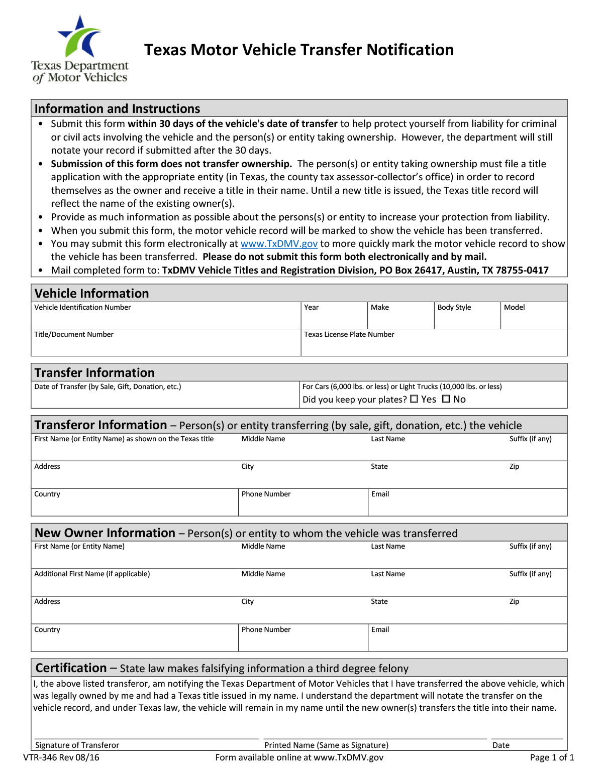 Operators registry notification form. Notification form for house master owner. how to write print form of the signature.