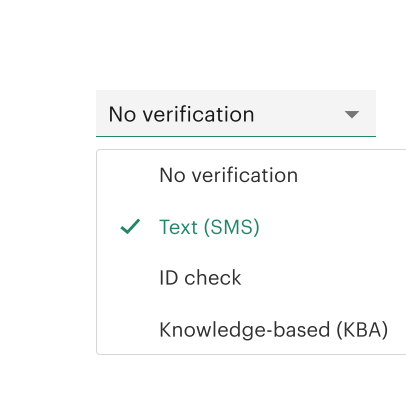 Verification Settings Option
