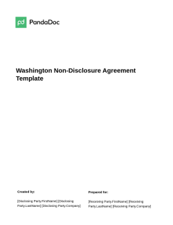 Washington Non-Disclosure Agreement Template