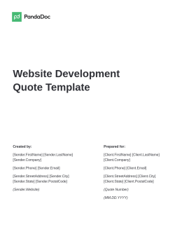 Website Development Quote Template