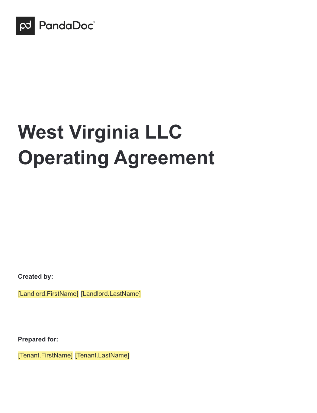 West Virginia LLC Operating Agreements