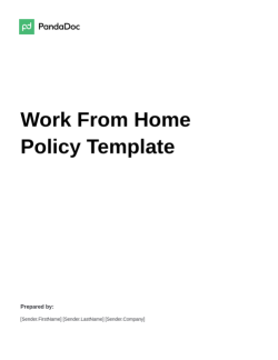 Work From Home Policy