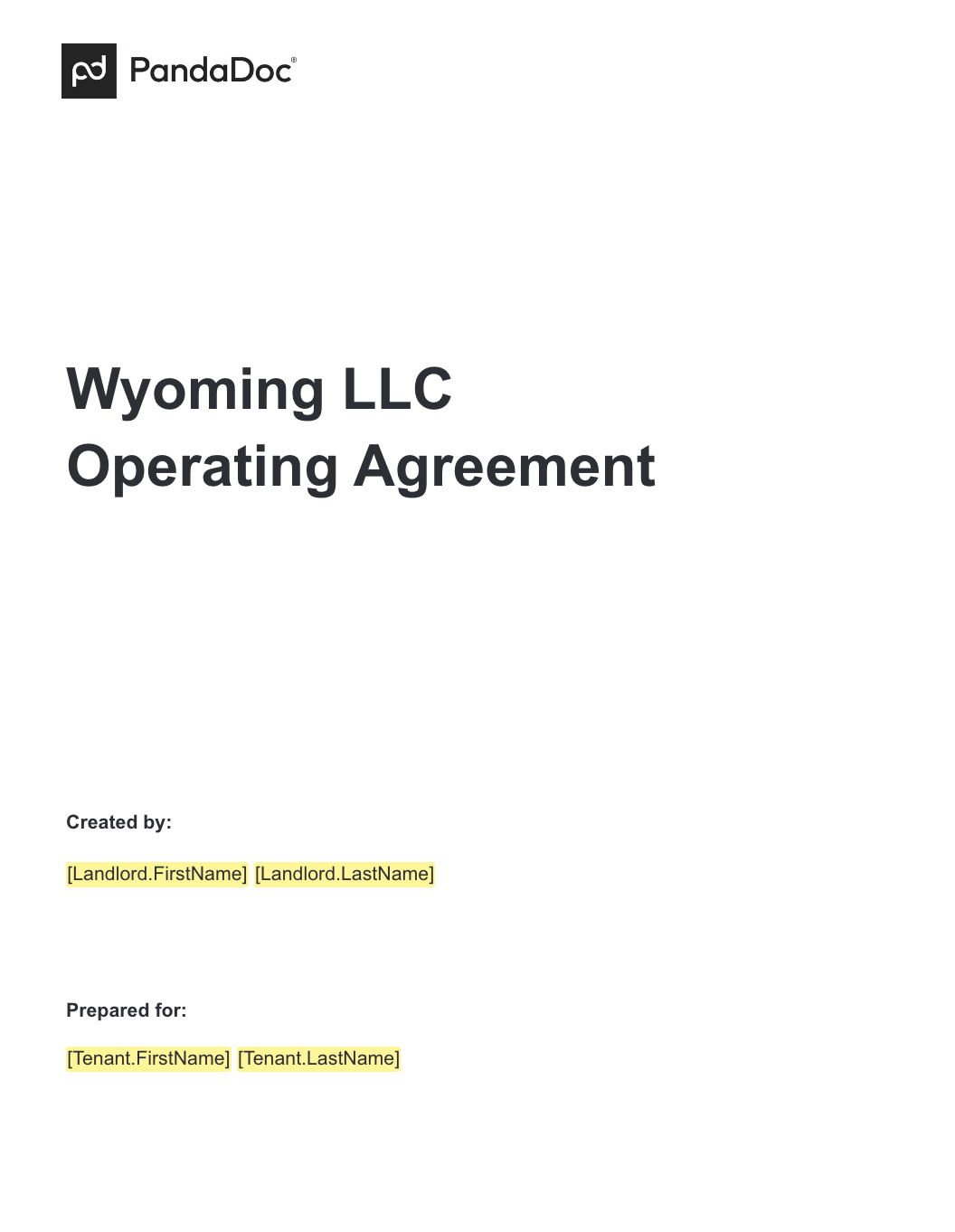Wyoming LLC Operating Agreements