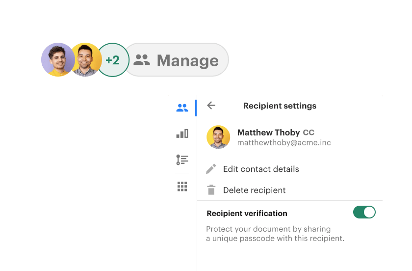 Recipient Settings