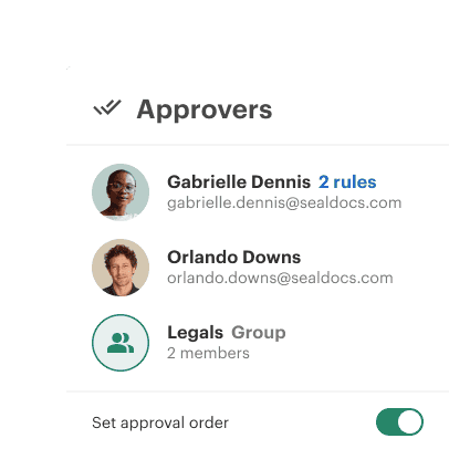 Set up an approval order