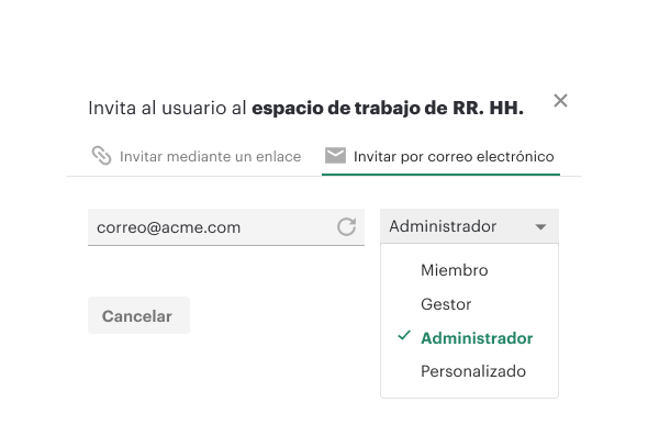 Invite User ES