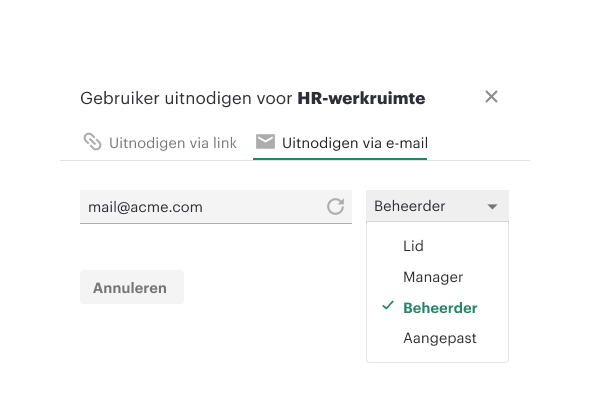 Invite User NL